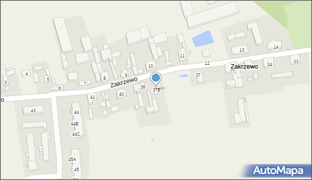 Zakrzewo, Zakrzewo, 37B, mapa Zakrzewo