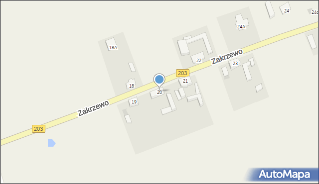 Zakrzewo, Zakrzewo, 20, mapa Zakrzewo