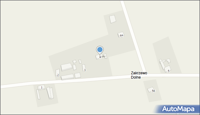 Zakrzewo, Zakrzewo, 4, mapa Zakrzewo