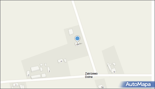 Zakrzewo, Zakrzewo, 4A, mapa Zakrzewo