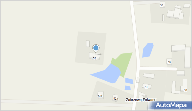 Zakrzewo, Zakrzewo, 52b, mapa Zakrzewo