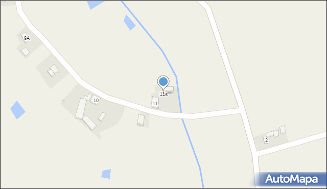 Zakrzewo, Zakrzewo, 11a, mapa Zakrzewo