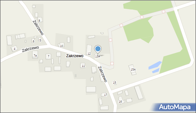 Zakrzewo, Zakrzewo, 14, mapa Zakrzewo