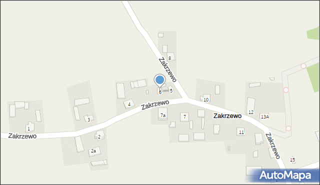 Zakrzewo, Zakrzewo, 6, mapa Zakrzewo