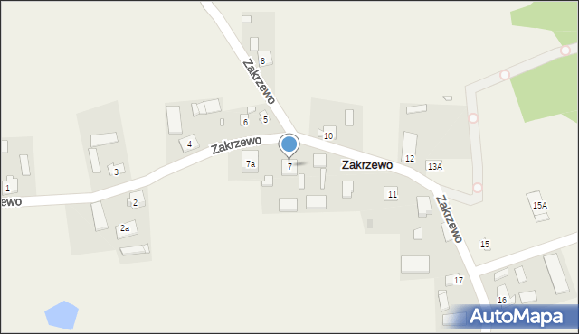 Zakrzewo, Zakrzewo, 7, mapa Zakrzewo