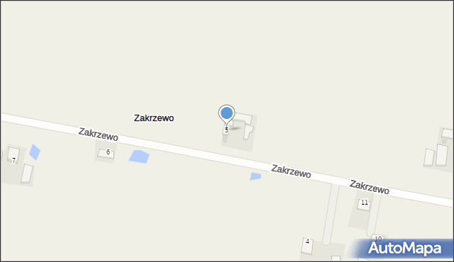 Zakrzewo, Zakrzewo, 5, mapa Zakrzewo