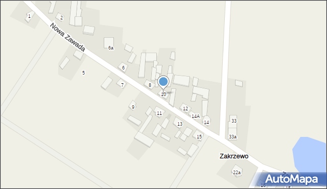 Zakrzewo, Zakrzewo, 10, mapa Zakrzewo