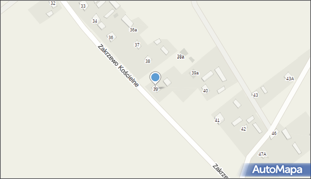 Zakrzewo Kościelne, Zakrzewo Kościelne, 39, mapa Zakrzewo Kościelne