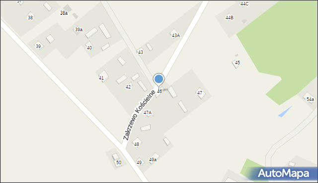 Zakrzewo Kościelne, Zakrzewo Kościelne, 46, mapa Zakrzewo Kościelne