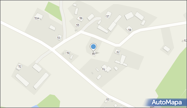 Zakrzewo Kościelne, Zakrzewo Kościelne, 60, mapa Zakrzewo Kościelne