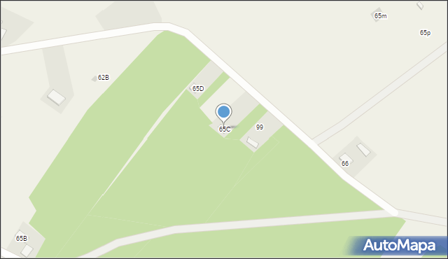 Zakrzewo Kościelne, Zakrzewo Kościelne, 65C, mapa Zakrzewo Kościelne