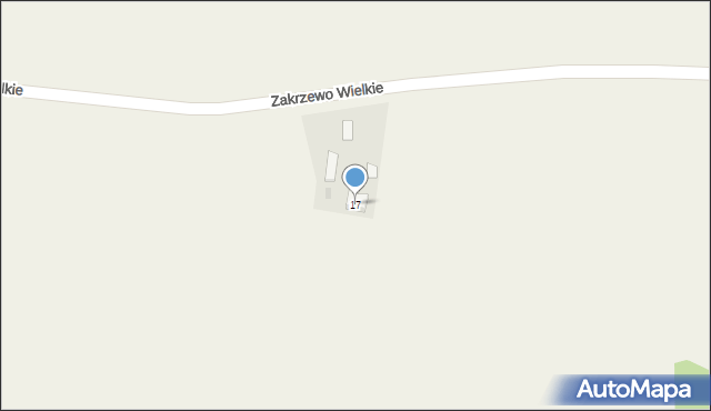 Zakrzewo Wielkie, Zakrzewo Wielkie, 17, mapa Zakrzewo Wielkie