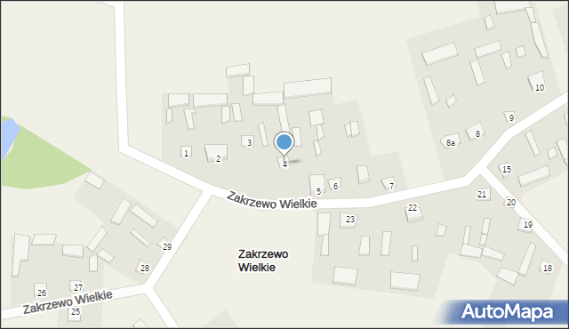 Zakrzewo Wielkie, Zakrzewo Wielkie, 4, mapa Zakrzewo Wielkie