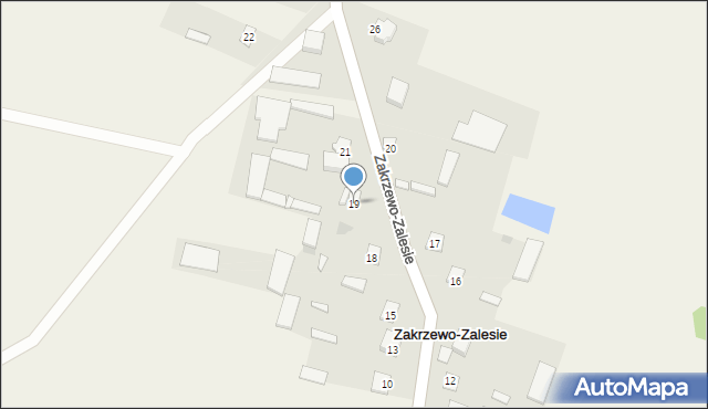 Zakrzewo-Zalesie, Zakrzewo-Zalesie, 19, mapa Zakrzewo-Zalesie