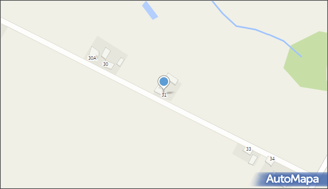 Zakrzewska Osada, Zakrzewska Osada, 31, mapa Zakrzewska Osada