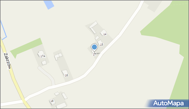Zakrzów, Zakrzów, 17, mapa Zakrzów
