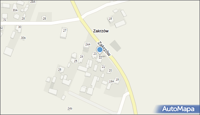 Zakrzów, Zakrzów, 22, mapa Zakrzów