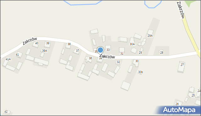 Zakrzów, Zakrzów, 34, mapa Zakrzów