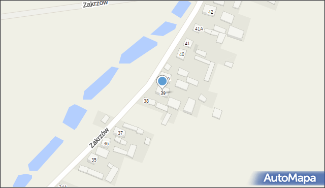 Zakrzów, Zakrzów, 39, mapa Zakrzów