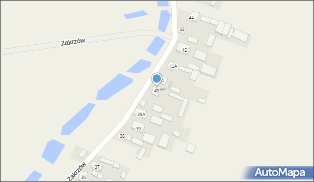 Zakrzów, Zakrzów, 40, mapa Zakrzów
