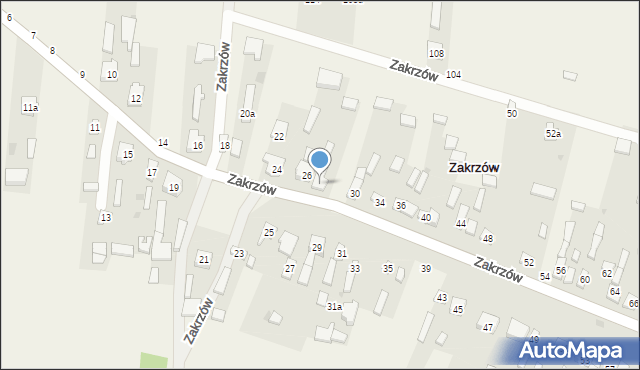 Zakrzów, Zakrzów, 28, mapa Zakrzów