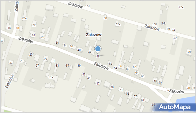 Zakrzów, Zakrzów, 48, mapa Zakrzów