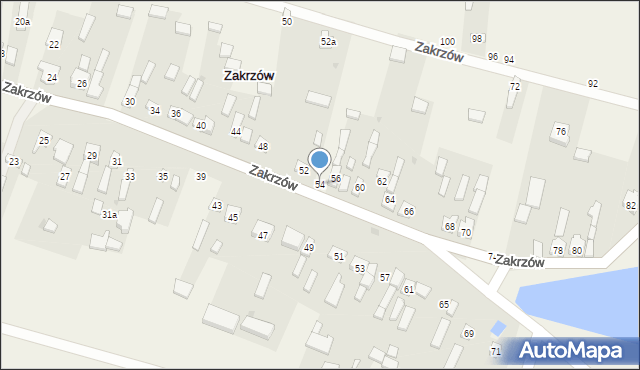 Zakrzów, Zakrzów, 54, mapa Zakrzów