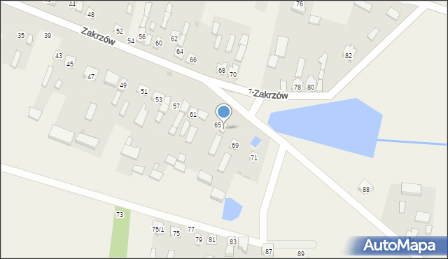 Zakrzów, Zakrzów, 67, mapa Zakrzów