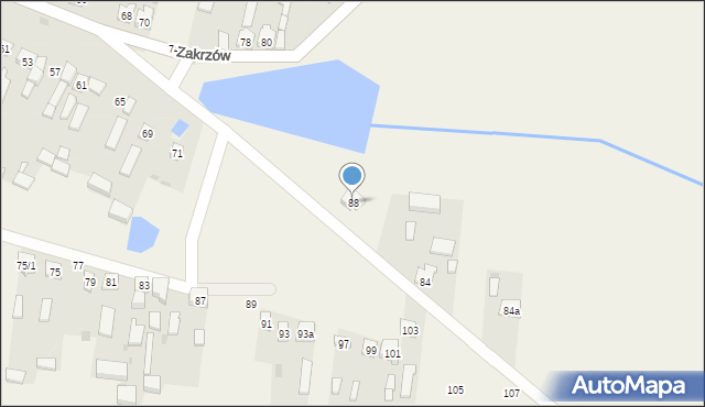 Zakrzów, Zakrzów, 88, mapa Zakrzów