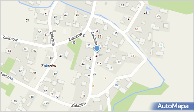 Zakrzów, Zakrzów, 41, mapa Zakrzów