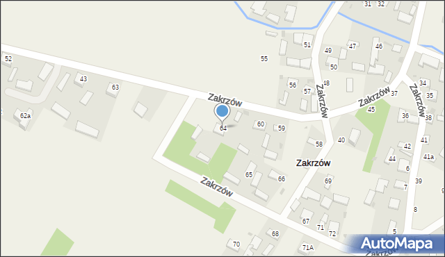 Zakrzów, Zakrzów, 64, mapa Zakrzów