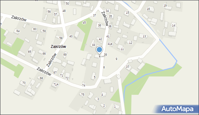 Zakrzów, Zakrzów, 7, mapa Zakrzów