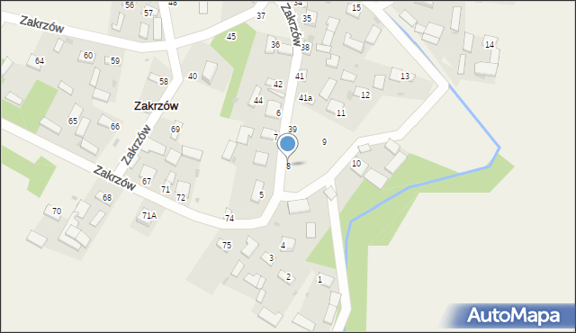 Zakrzów, Zakrzów, 8, mapa Zakrzów