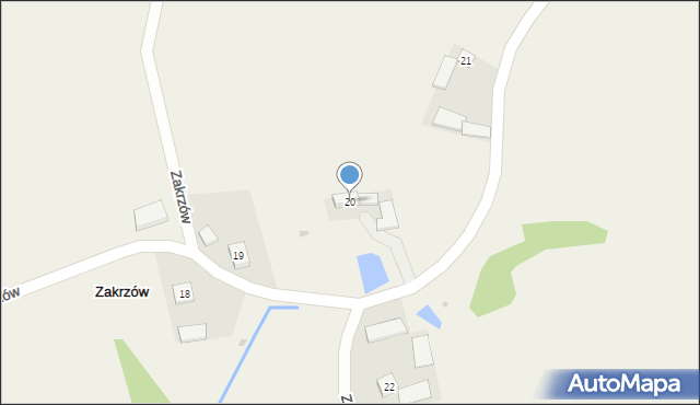 Zakrzów, Zakrzów, 20, mapa Zakrzów