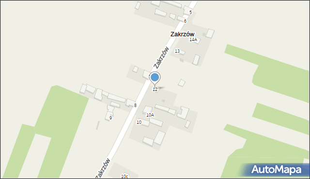 Zakrzów, Zakrzów, 12, mapa Zakrzów