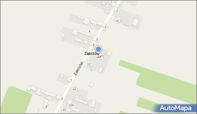 Zakrzów, Zakrzów, 14A, mapa Zakrzów