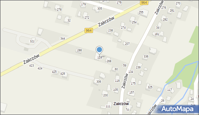 Zakrzów, Zakrzów, 124, mapa Zakrzów