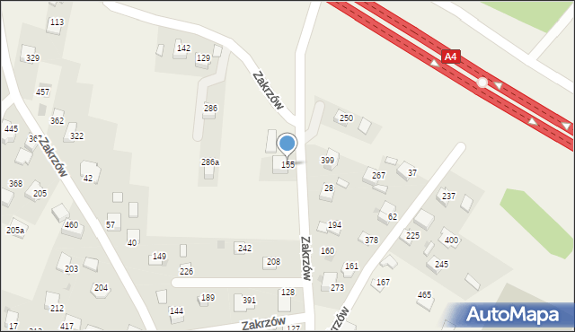 Zakrzów, Zakrzów, 155, mapa Zakrzów