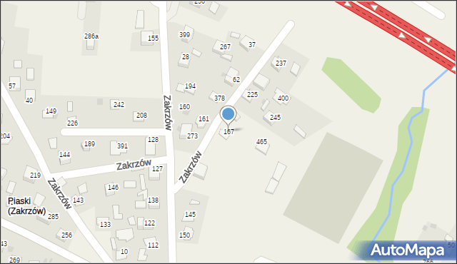 Zakrzów, Zakrzów, 167, mapa Zakrzów
