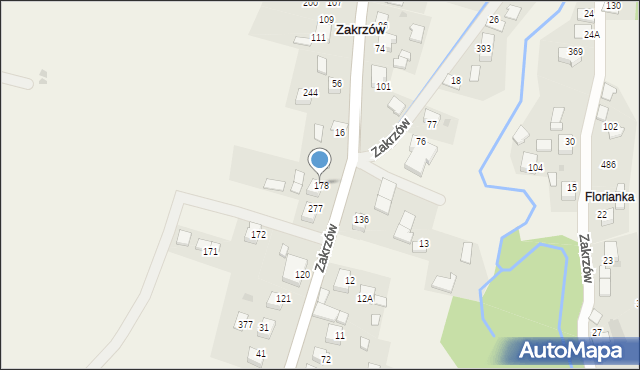 Zakrzów, Zakrzów, 178, mapa Zakrzów