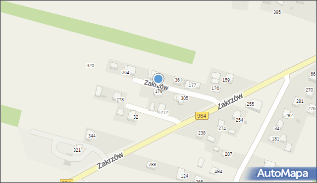 Zakrzów, Zakrzów, 179, mapa Zakrzów