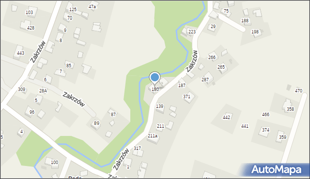 Zakrzów, Zakrzów, 180, mapa Zakrzów