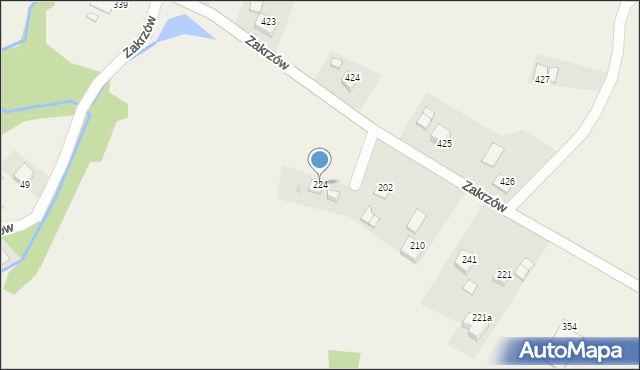 Zakrzów, Zakrzów, 224, mapa Zakrzów