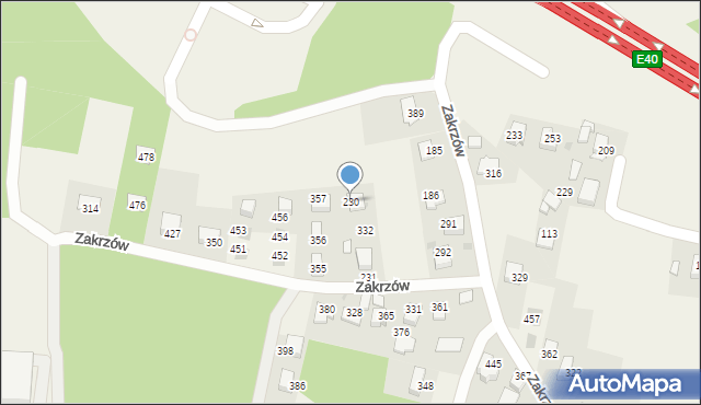 Zakrzów, Zakrzów, 230, mapa Zakrzów