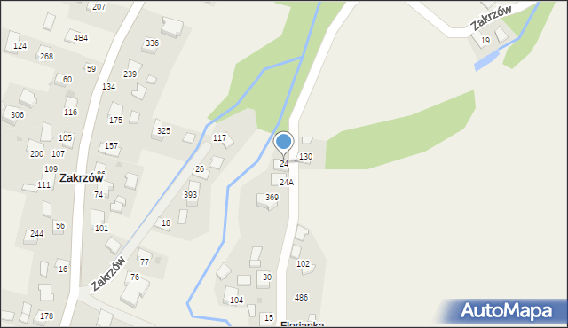 Zakrzów, Zakrzów, 24, mapa Zakrzów