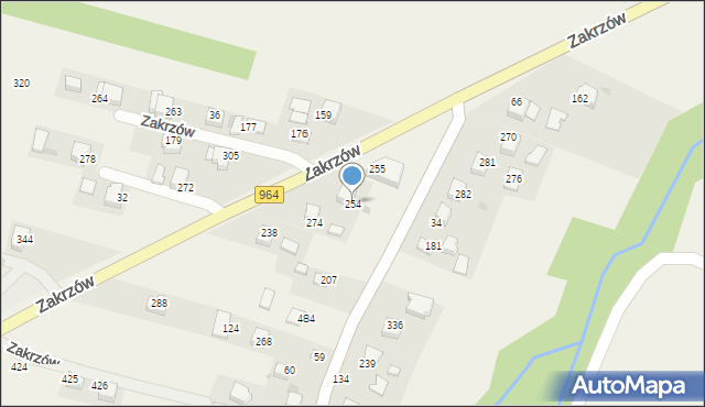 Zakrzów, Zakrzów, 254, mapa Zakrzów