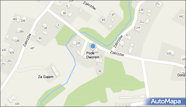 Zakrzów, Zakrzów, 279, mapa Zakrzów