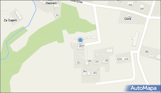 Zakrzów, Zakrzów, 303, mapa Zakrzów