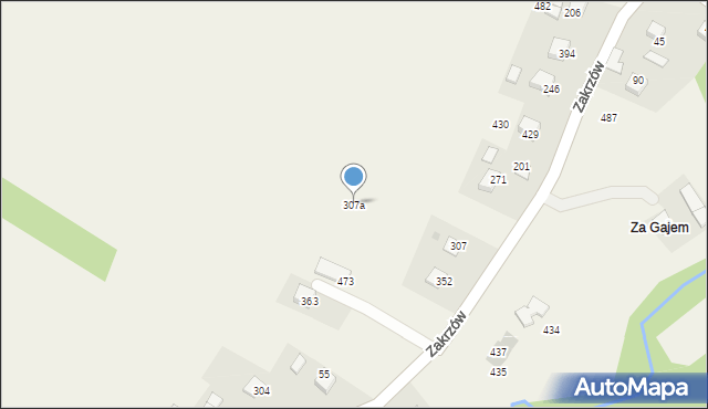 Zakrzów, Zakrzów, 307a, mapa Zakrzów