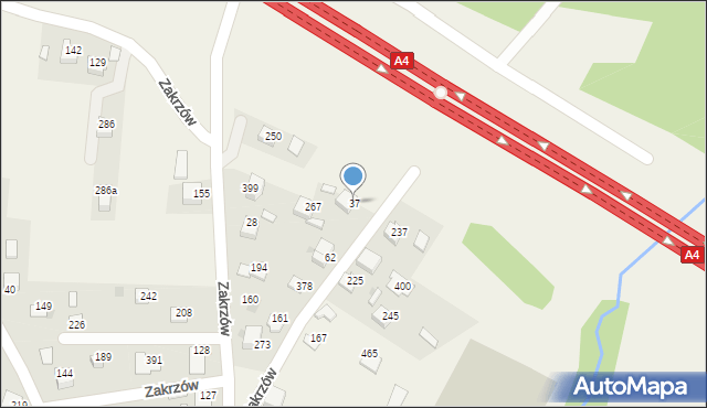 Zakrzów, Zakrzów, 37, mapa Zakrzów